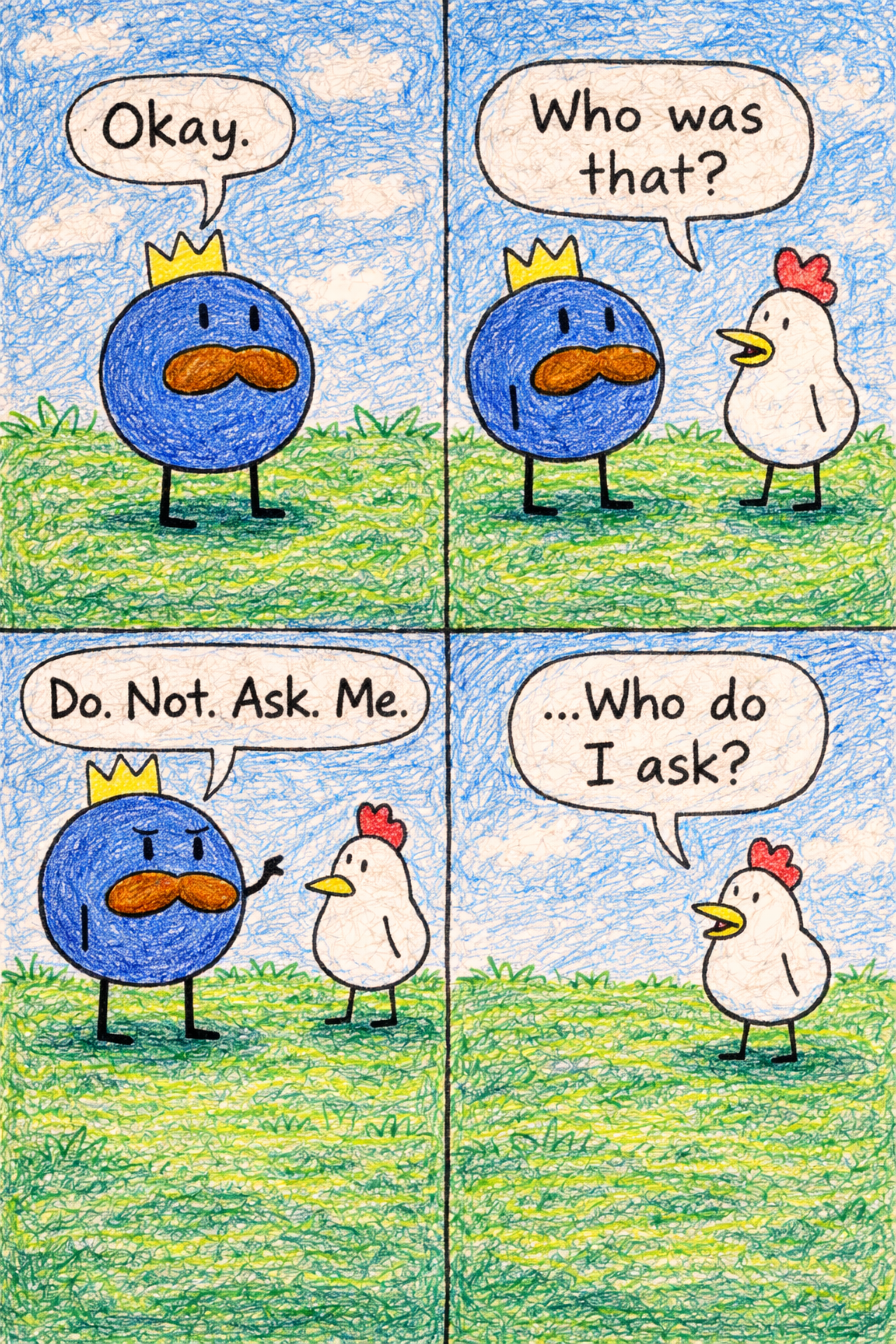 Mr Blueberry Book 1 page 7 artwork.