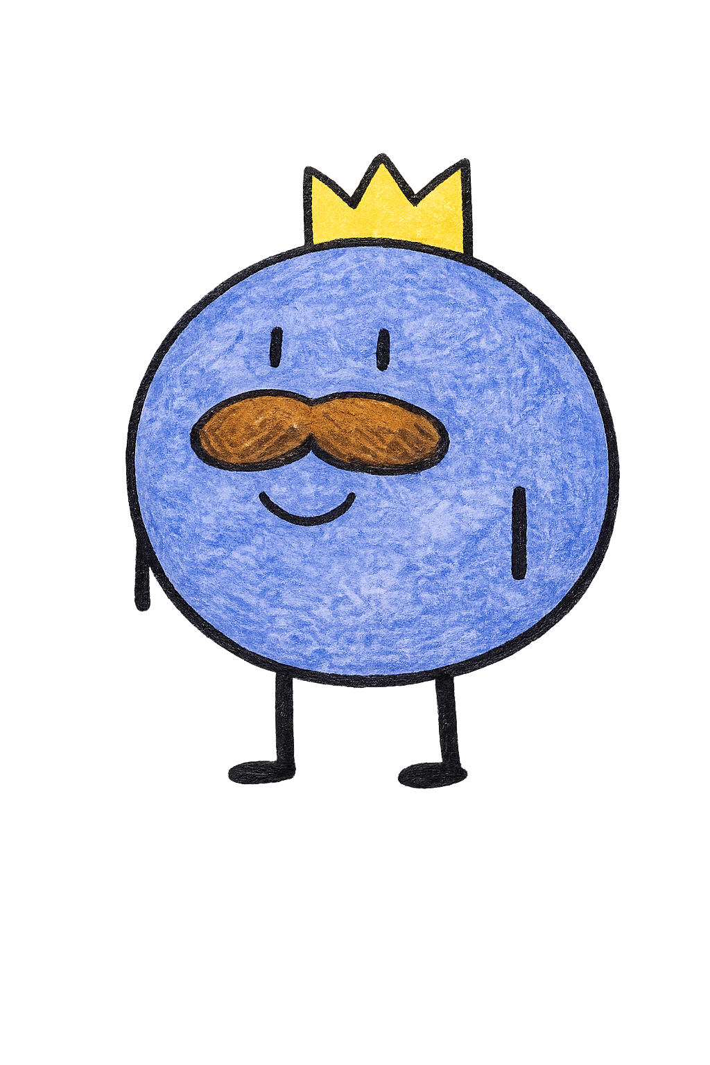 Mr Blueberry standing artwork